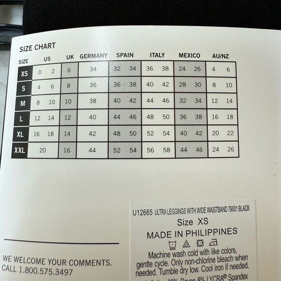 Hue black WIDE WAISTBAND ULTRA COTTON LEGGINGS size XS NWT - Picture 5 of 9